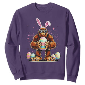 Funny Bigfoot Easter Day Bunny Sasquatch Egg Sweatshirt TS11 Purple Print Your Wear
