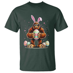 Funny Bigfoot Easter Day Bunny Sasquatch Egg T Shirt TS11 Dark Forest Green Print Your Wear