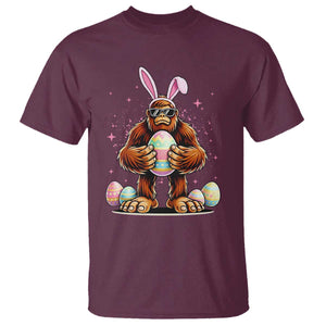 Funny Bigfoot Easter Day Bunny Sasquatch Egg T Shirt TS11 Maroon Print Your Wear