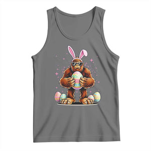 Funny Bigfoot Easter Day Bunny Sasquatch Egg Tank Top TS11 Black Heather Print Your Wear