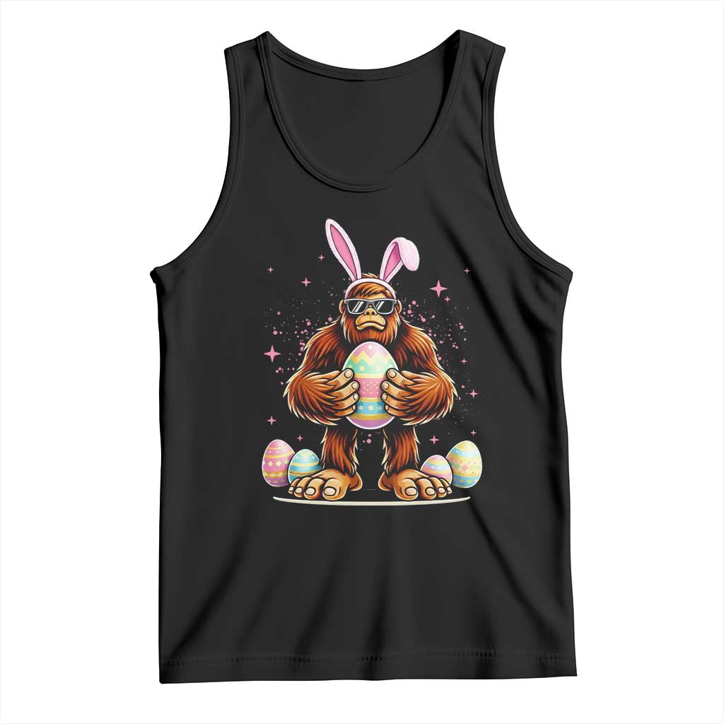 Funny Bigfoot Easter Day Bunny Sasquatch Egg Tank Top TS11 Black Print Your Wear