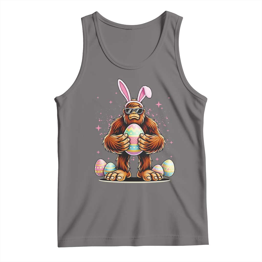 Funny Bigfoot Easter Day Bunny Sasquatch Egg Tank Top TS11 Deep Heather Print Your Wear