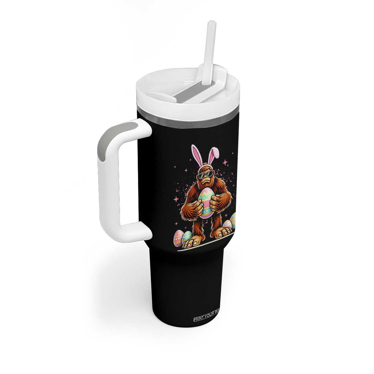 Funny Bigfoot Easter Day Bunny Sasquatch Egg Tumbler With Handle TS11 Print Your Wear