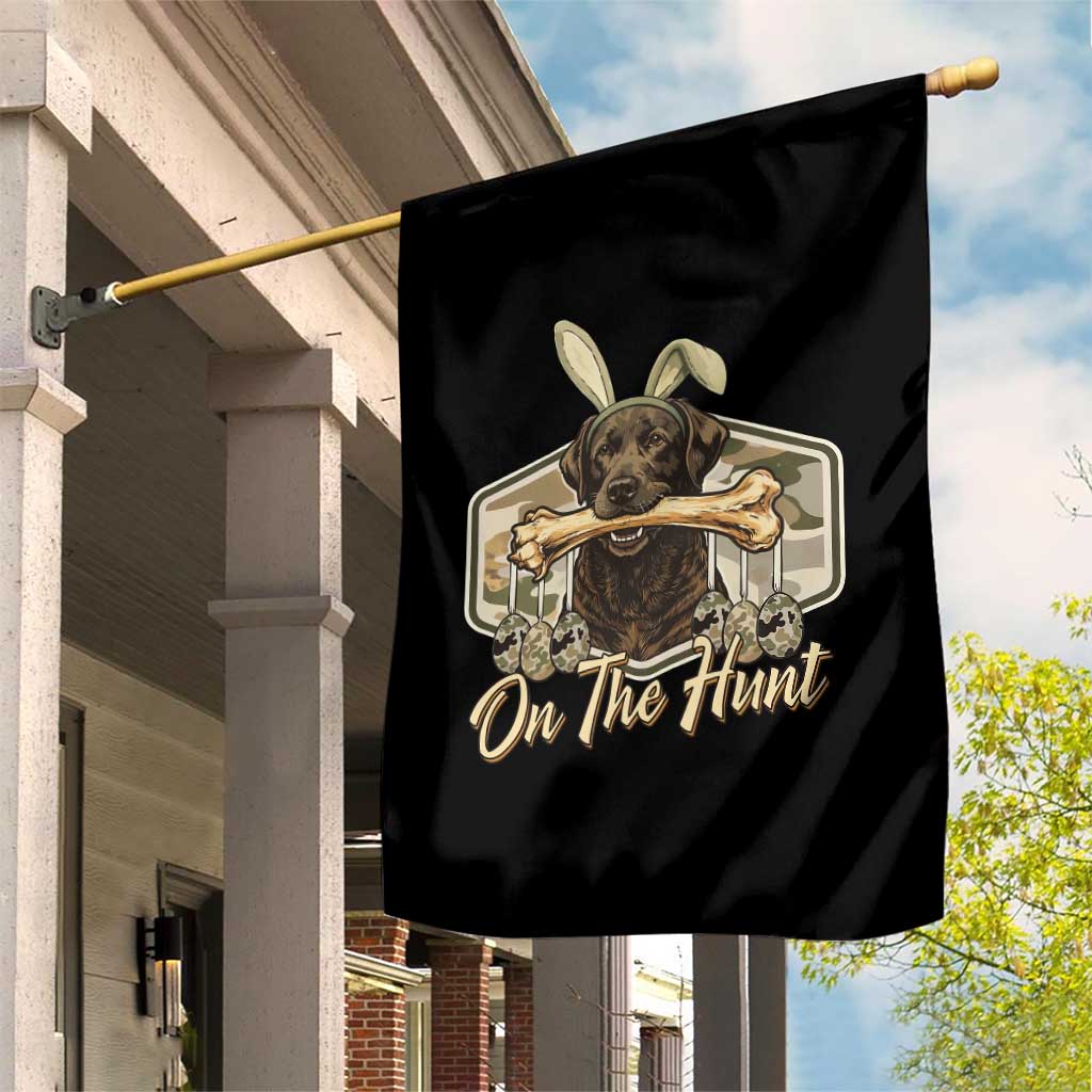 Funny Egg Hunter Garden Flag On The Hunt Camo Easter Labrador Dog TS11 Print Your Wear
