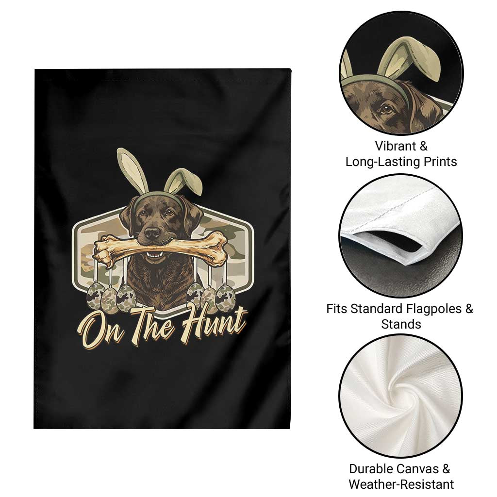 Funny Egg Hunter Garden Flag On The Hunt Camo Easter Labrador Dog TS11 Print Your Wear