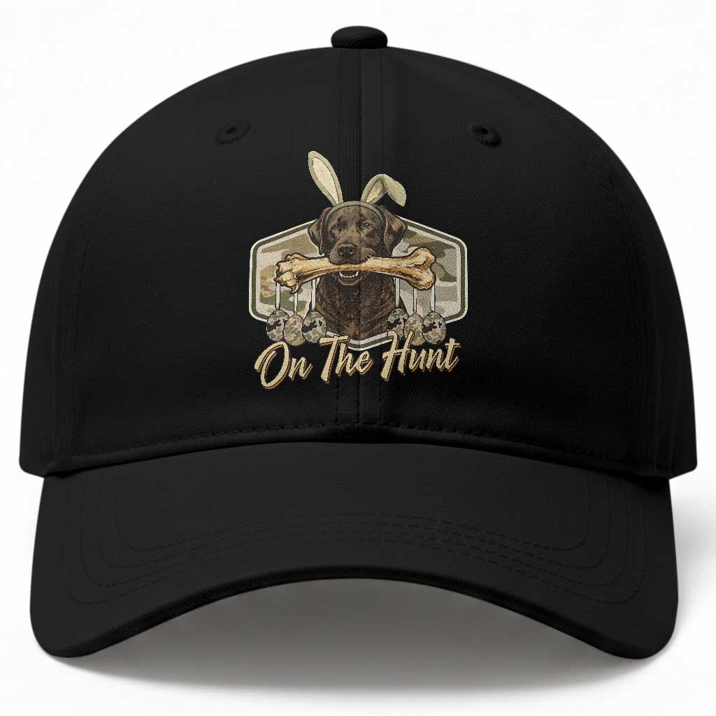 Funny Egg Hunter Baseball Cap On The Hunt Camo Easter Labrador Dog TS11 Print Your Wear