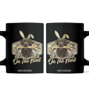 Funny Egg Hunter Coffee Mug On The Hunt Camo Easter Labrador Dog TS11 Black Print Your Wear