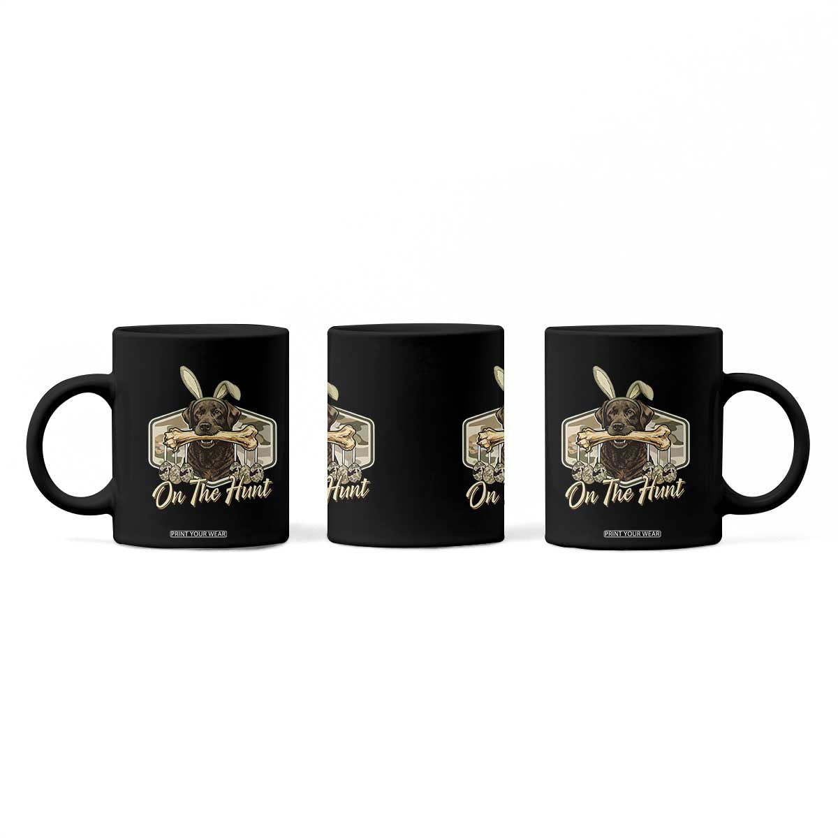 Funny Egg Hunter Coffee Mug On The Hunt Camo Easter Labrador Dog TS11 Print Your Wear