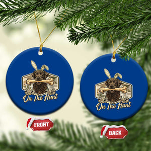 Funny Egg Hunter Ceramic Ornament On The Hunt Camo Easter Labrador Dog TS11 1pc Blue Print Your Wear