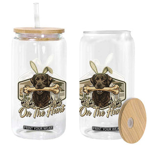 Funny Egg Hunter Glass Can On The Hunt Camo Easter Labrador Dog TS11 Print Your Wear