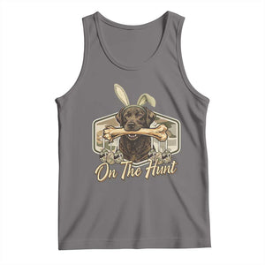 Funny Egg Hunter Tank Top On The Hunt Camo Easter Labrador Dog TS11 Deep Heather Print Your Wear