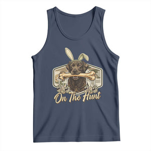 Funny Egg Hunter Tank Top On The Hunt Camo Easter Labrador Dog TS11 Navy Print Your Wear