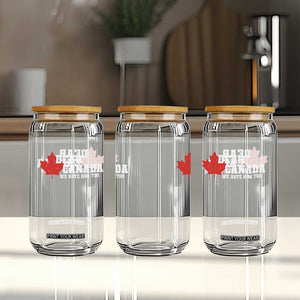 Funny Dear Canada We Hate Him Too Glass Can Vintage Maple Leaf