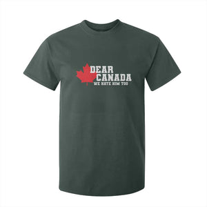 Funny Dear Canada We Hate Him Too T Shirt For Kid Vintage Maple Leaf