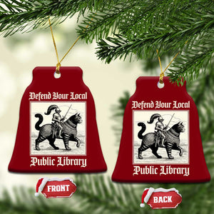 Defend Your Local Public Library Ceramic Ornament Knight Cat for Fantasy Book Lovers TS11 Print Your Wear