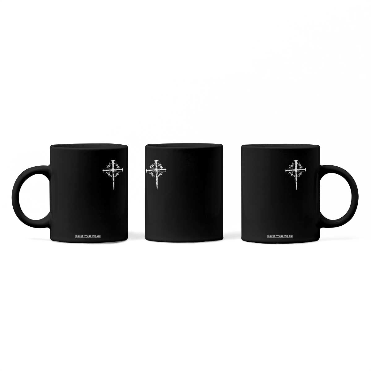 Christian Religious Jesus Shirt with Cross Logo Graphic Coffee Mug TS11 Print Your Wear