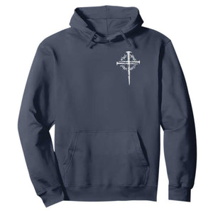 Christian Religious Jesus Shirt with Cross Logo Graphic Hoodie TS11 Navy Print Your Wear