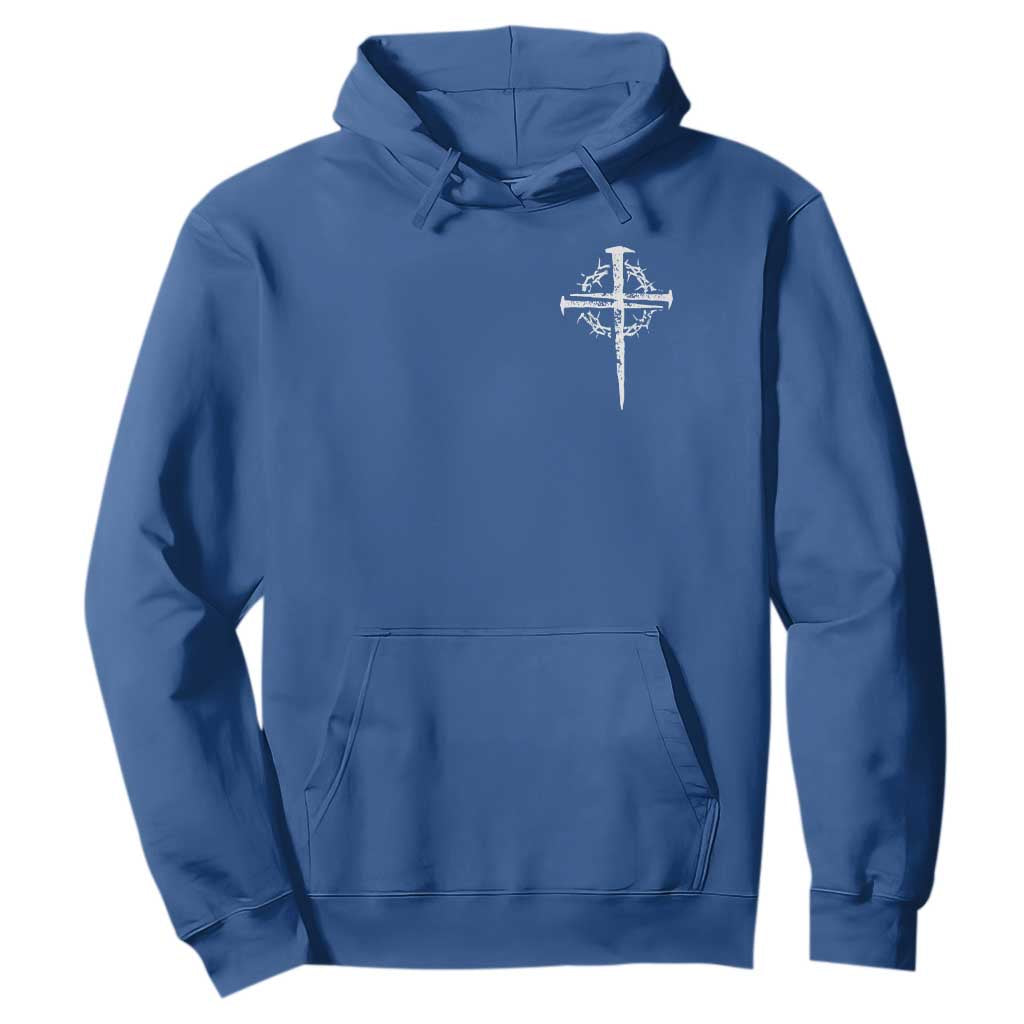 Christian Religious Jesus Shirt with Cross Logo Graphic Hoodie TS11 Royal Blue Print Your Wear