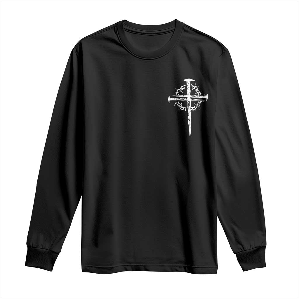 Christian Religious Jesus Shirt with Cross Logo Graphic Long Sleeve Shirt TS11 Black Print Your Wear
