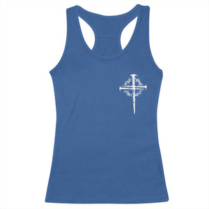 Christian Religious Jesus Shirt with Cross Logo Graphic Racerback Tank Top TS11 Royal Blue Print Your Wear