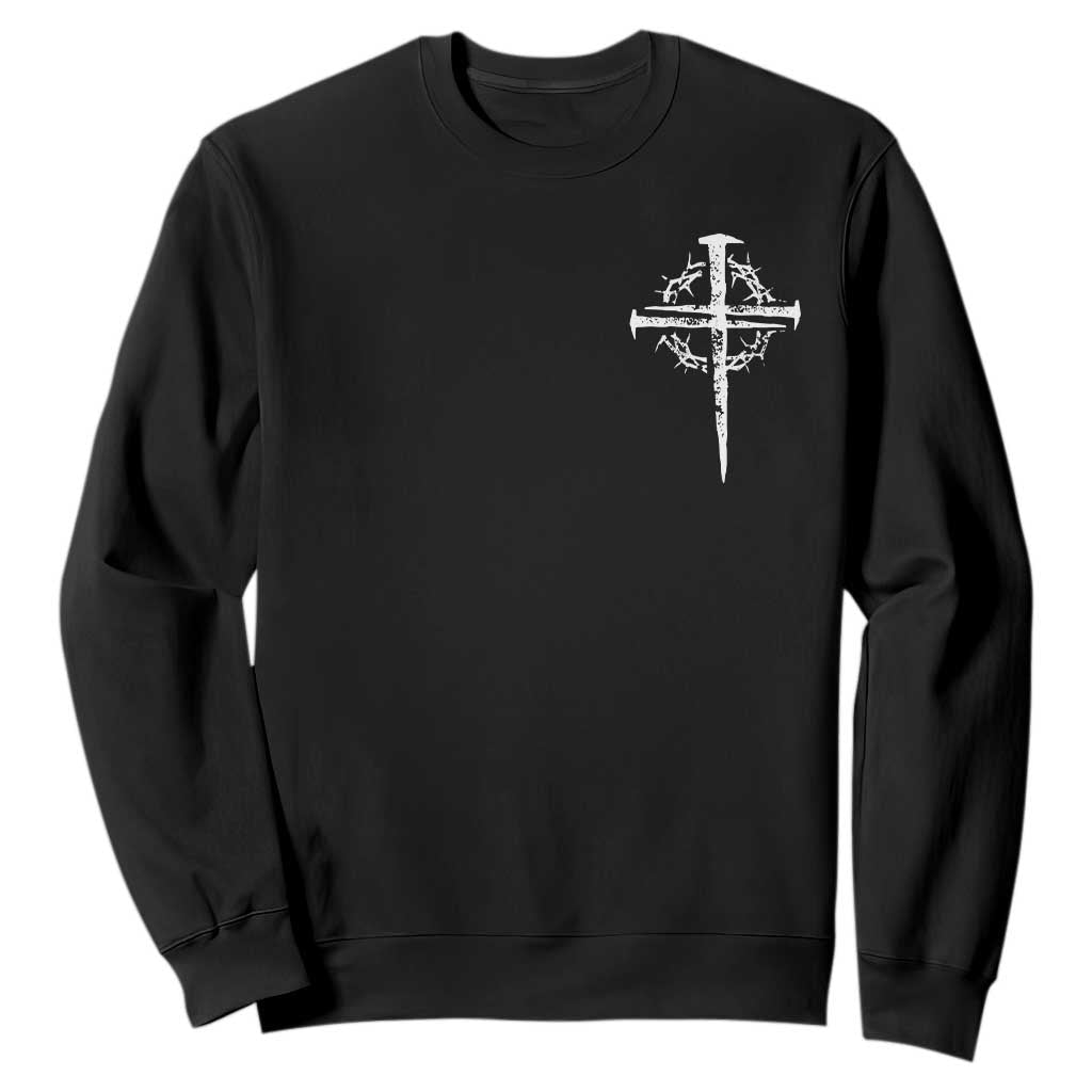 Christian Religious Jesus Shirt with Cross Logo Graphic Sweatshirt TS11 Black Print Your Wear