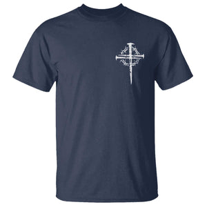 Christian Religious Jesus Shirt with Cross Logo Graphic T Shirt TS11 Navy Print Your Wear