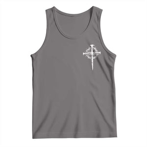 Christian Religious Jesus Shirt with Cross Logo Graphic Tank Top TS11 Deep Heather Print Your Wear