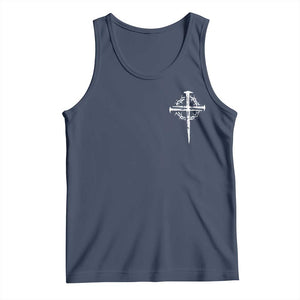 Christian Religious Jesus Shirt with Cross Logo Graphic Tank Top TS11 Navy Print Your Wear