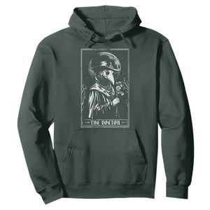 Plague Doctor Tarot Card Hoodie Horror Death Occult Satanic TS11 Dark Forest Green Print Your Wear