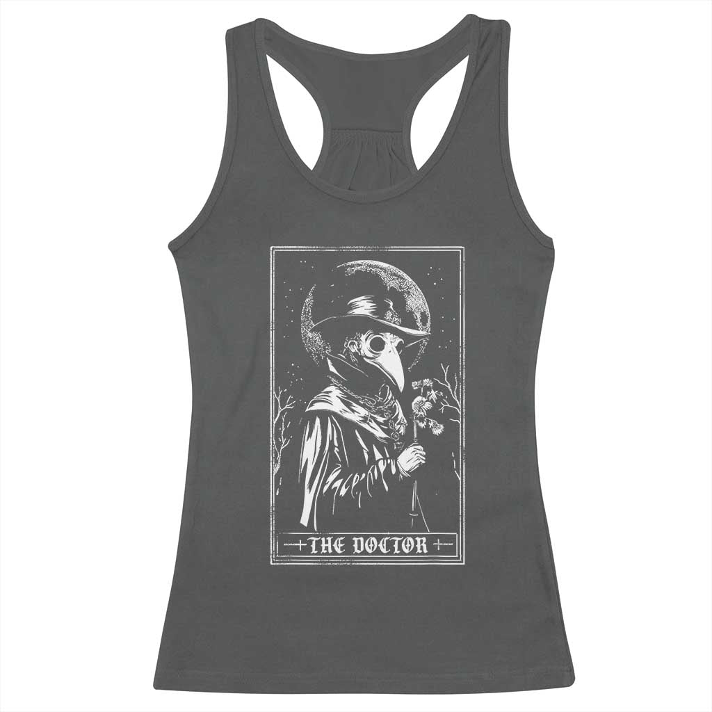Plague Doctor Tarot Card Racerback Tank Top Horror Death Occult Satanic TS11 Dark Heather Print Your Wear