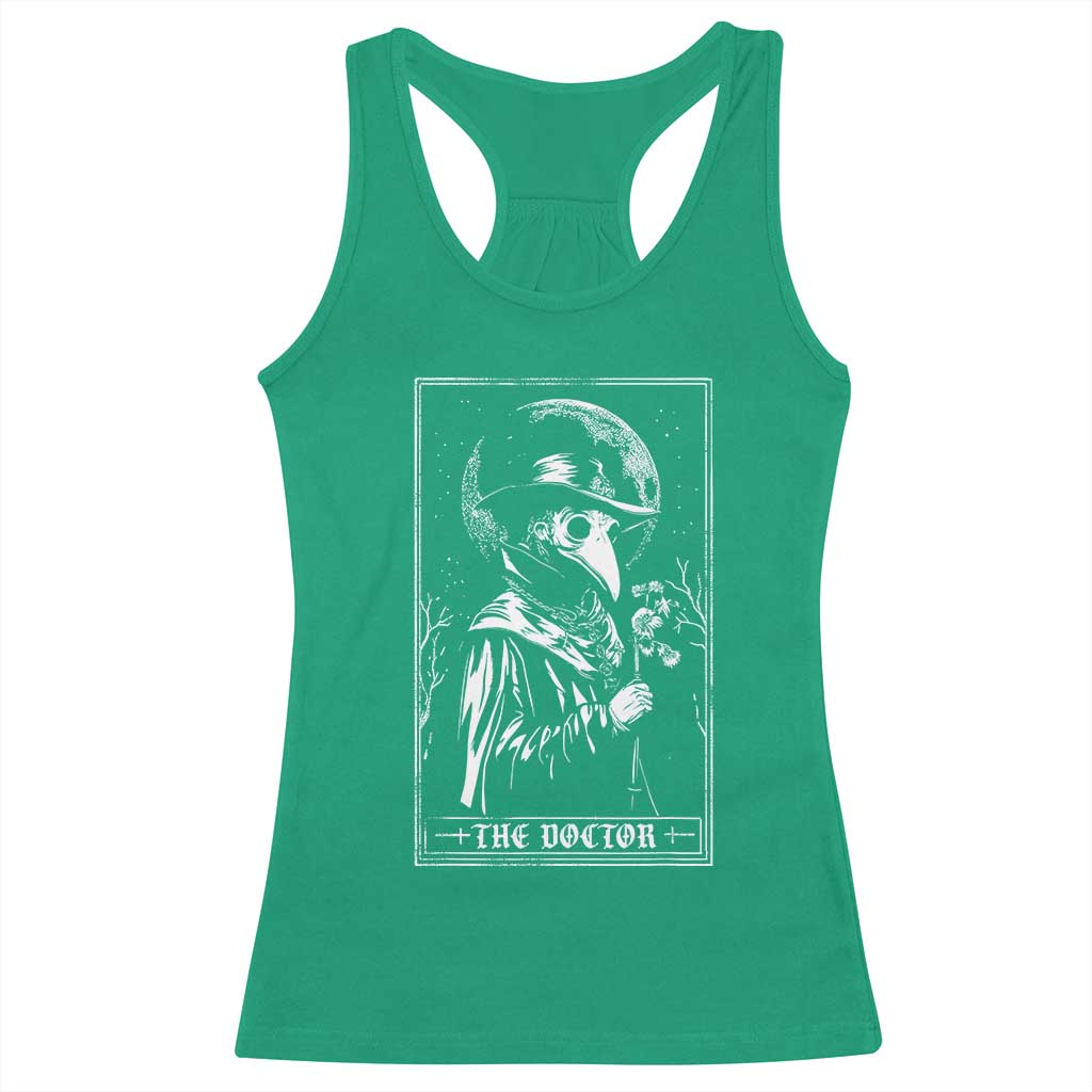 Plague Doctor Tarot Card Racerback Tank Top Horror Death Occult Satanic TS11 Irish Green Print Your Wear