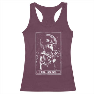 Plague Doctor Tarot Card Racerback Tank Top Horror Death Occult Satanic TS11 Maroon Print Your Wear