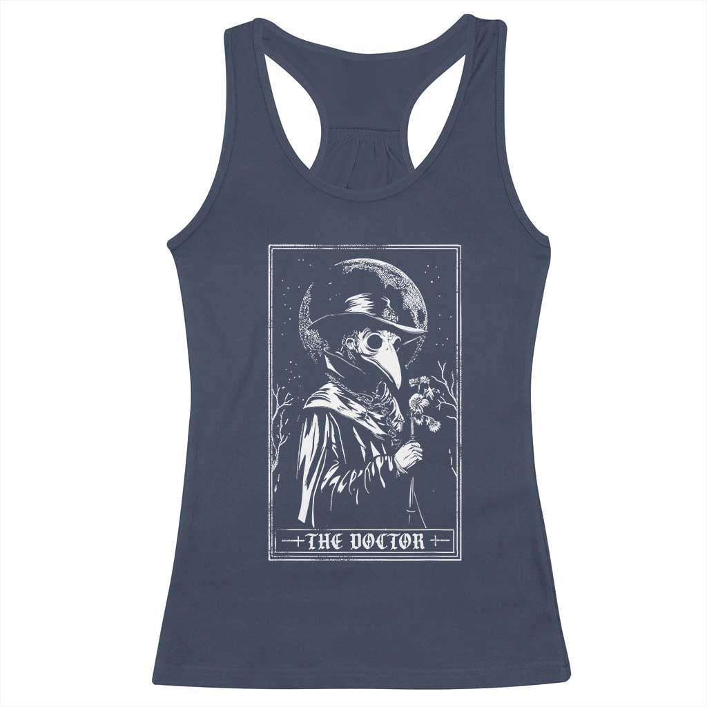 Plague Doctor Tarot Card Racerback Tank Top Horror Death Occult Satanic TS11 Navy Print Your Wear
