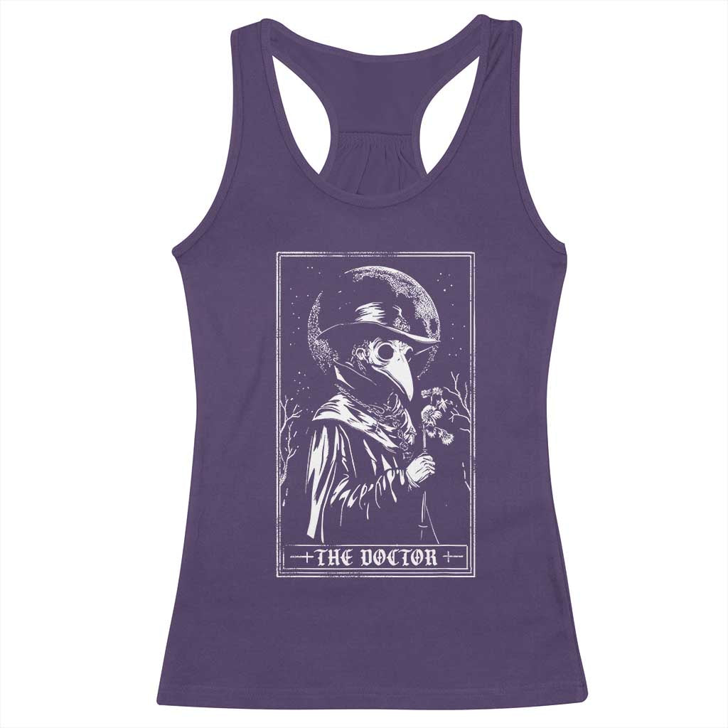 Plague Doctor Tarot Card Racerback Tank Top Horror Death Occult Satanic TS11 Purple Print Your Wear