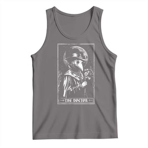 Plague Doctor Tarot Card Tank Top Horror Death Occult Satanic TS11 Deep Heather Print Your Wear