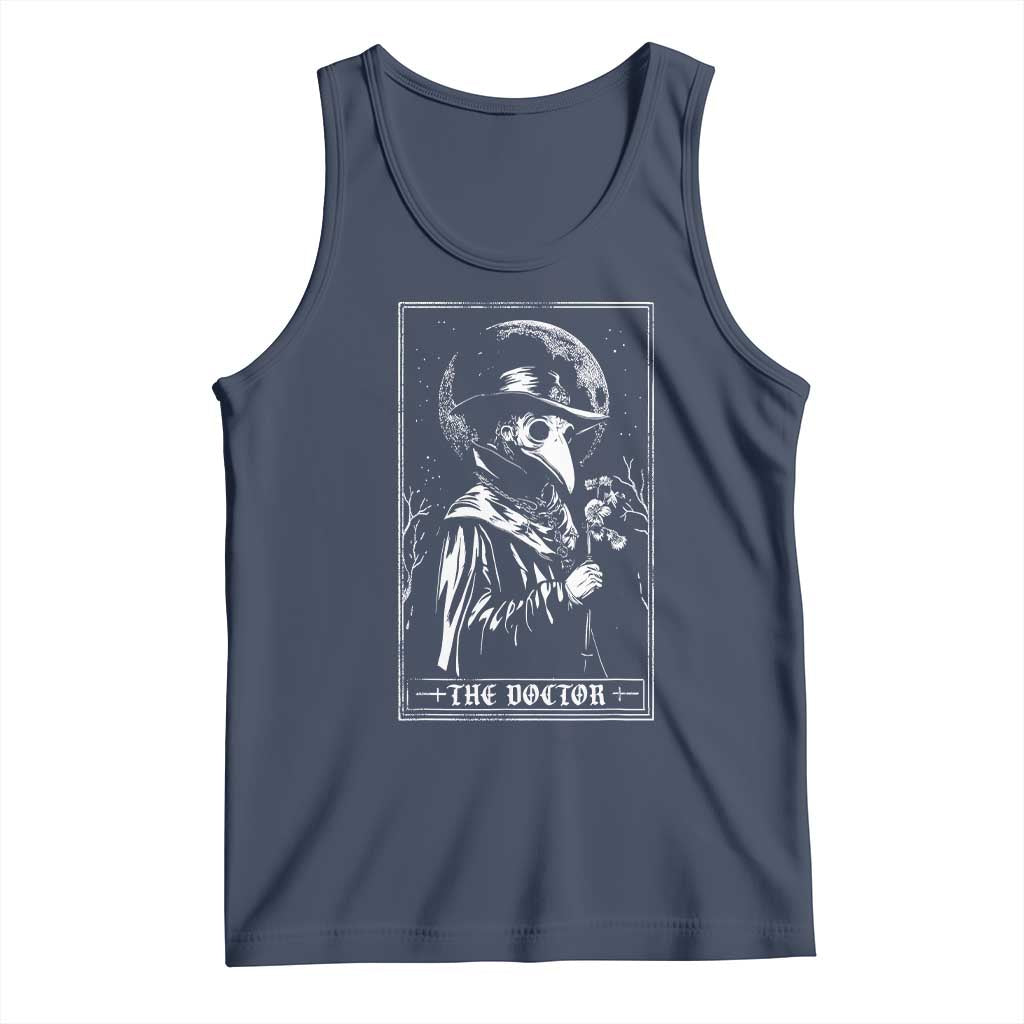 Plague Doctor Tarot Card Tank Top Horror Death Occult Satanic TS11 Navy Print Your Wear
