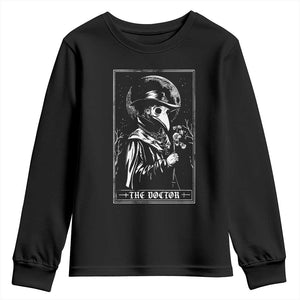 Plague Doctor Tarot Card Youth Sweatshirt Horror Death Occult Satanic TS11 Black Print Your Wear