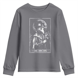 Plague Doctor Tarot Card Youth Sweatshirt Horror Death Occult Satanic TS11 Charcoal Print Your Wear