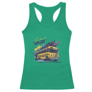 School Field Trip Anyone Racerback Tank Top School Bus Teacher TS11 Irish Green Print Your Wear