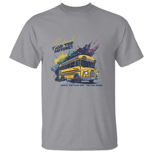 School Field Trip Anyone T Shirt School Bus Teacher TS11 Sport Gray Print Your Wear