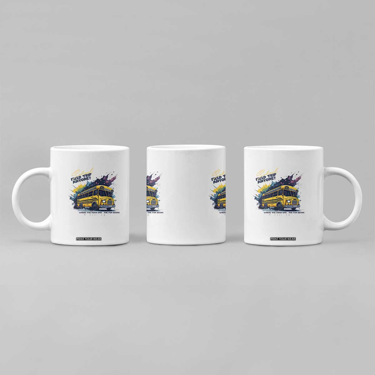 School Field Trip Anyone Coffee Mug School Bus Teacher TS11 Print Your Wear