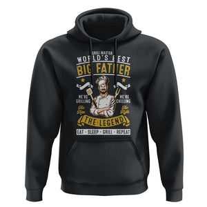 BBQ Father Hoodie Grill Master World's Best Big Father The Man The Myth The Legend Father's Day TS11 Black Print Your Wear