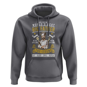 BBQ Father Hoodie Grill Master World's Best Big Father The Man The Myth The Legend Father's Day TS11 Charcoal Print Your Wear