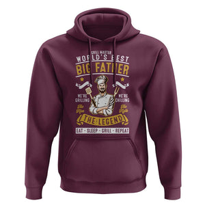 BBQ Father Hoodie Grill Master World's Best Big Father The Man The Myth The Legend Father's Day TS11 Maroon Print Your Wear