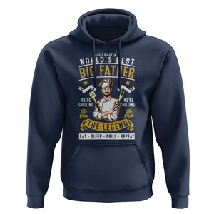 BBQ Father Hoodie Grill Master World's Best Big Father The Man The Myth The Legend Father's Day TS11 Navy Print Your Wear