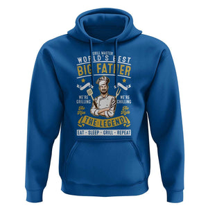 BBQ Father Hoodie Grill Master World's Best Big Father The Man The Myth The Legend Father's Day TS11 Royal Blue Print Your Wear