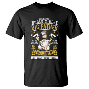 BBQ Father T Shirt Grill Master World's Best Big Father The Man The Myth The Legend Father's Day TS11 Black Print Your Wear