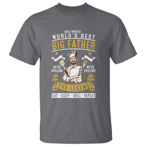 BBQ Father T Shirt Grill Master World's Best Big Father The Man The Myth The Legend Father's Day TS11 Charcoal Print Your Wear