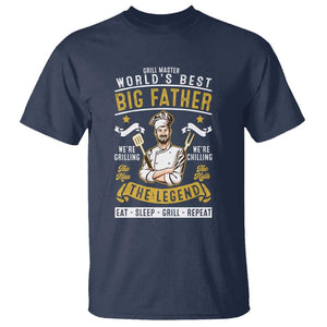 BBQ Father T Shirt Grill Master World's Best Big Father The Man The Myth The Legend Father's Day TS11 Navy Print Your Wear