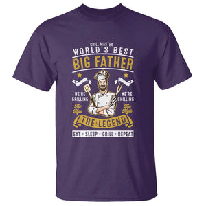 BBQ Father T Shirt Grill Master World's Best Big Father The Man The Myth The Legend Father's Day TS11 Purple Print Your Wear